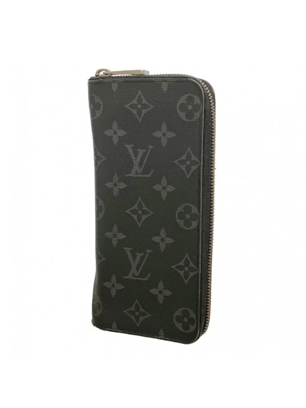 Louis Vuitton Wallet Monogram Eclipse Zippy Vertical Black